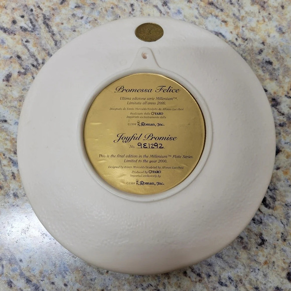 🌴3/$15🌴 VINTAGE 1998 FARO Millenium Plate by Roman Inc. JOYFUL PROMISE - Picture 9 of 11